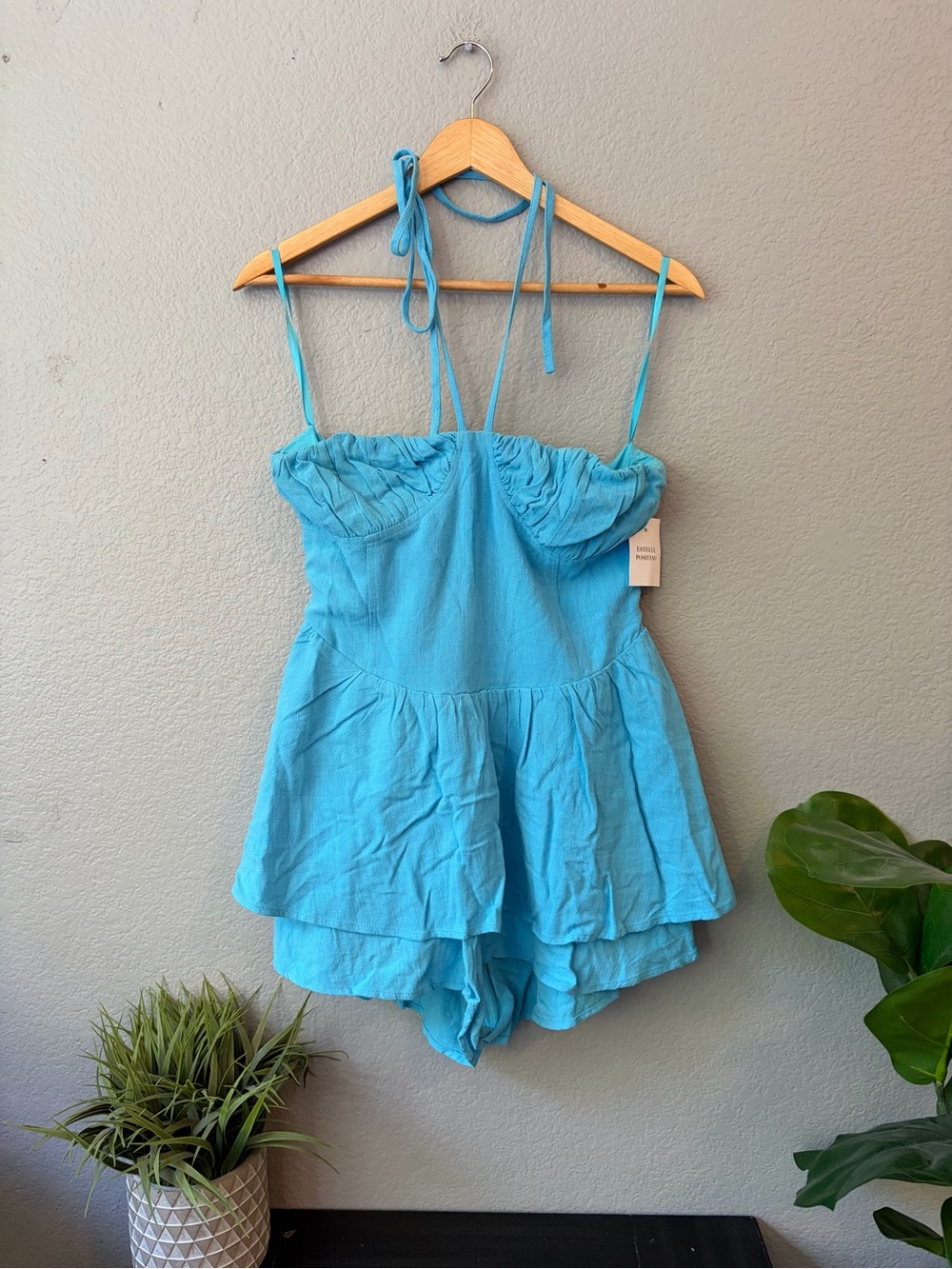 Rare Estelle Positano made in Italy Turquoise play romper NWT